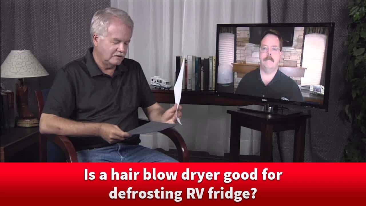 Is a hair blow dryer good for defrosting an RV fridge?