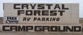 free camping sign