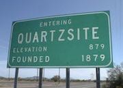 Quartzsite sign