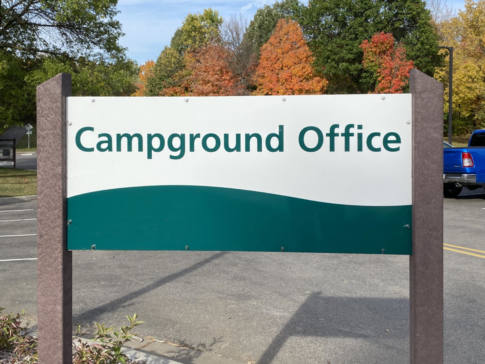Campground Office Sign