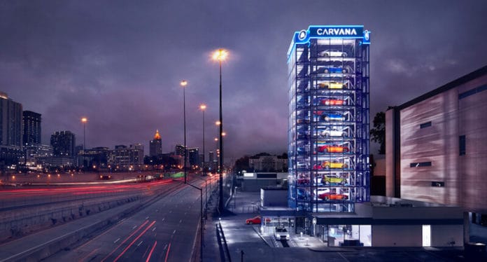 Carvana has nearly 30 locations throughout the United States where you can buy a used car of truck from a vending machine.