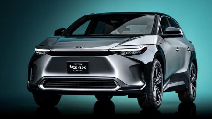 Toyota unveiled its BZ electric compact crossver at Shanghia Auto.