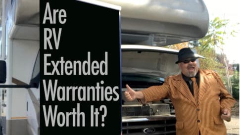 A graphic that says, "Are RV extended warranties worth it?"