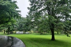 RV parking at Ohio caverns