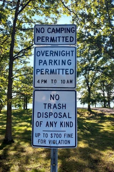 knife lake, MN, no camping sign