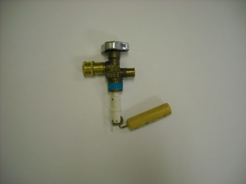 The valve to fill an LP tank