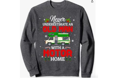 Old and RV ugly Christmas sweater