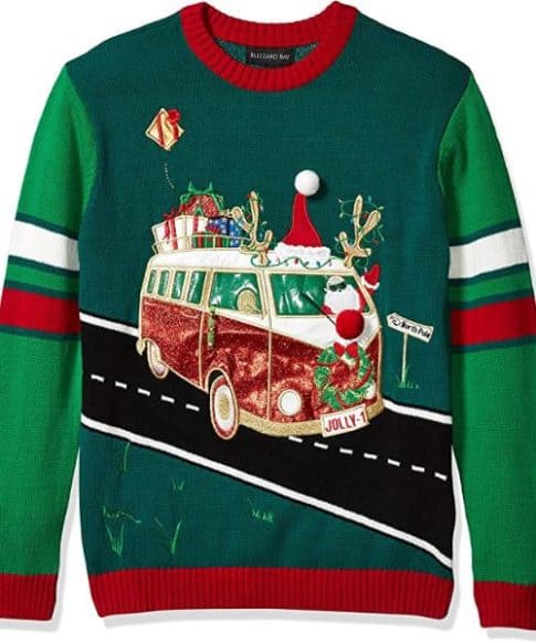 RV Ugly Christmas Sweater - VW bus