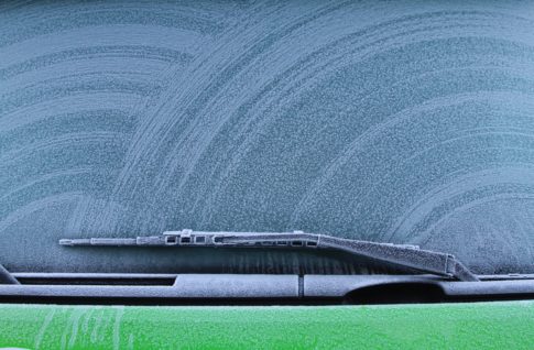 An icy windshield needs to defrost