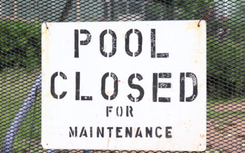 When talking about campground amenities, why are pools closed so often? This is a sign that says Pool Closed for Maintenance