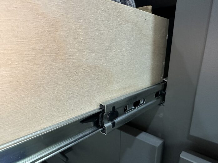 A photo showing RV drawer removal