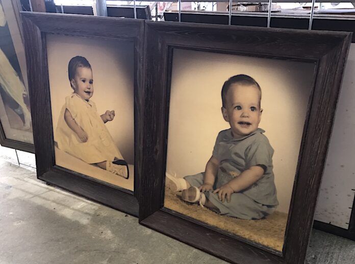 Old family photos of kids.