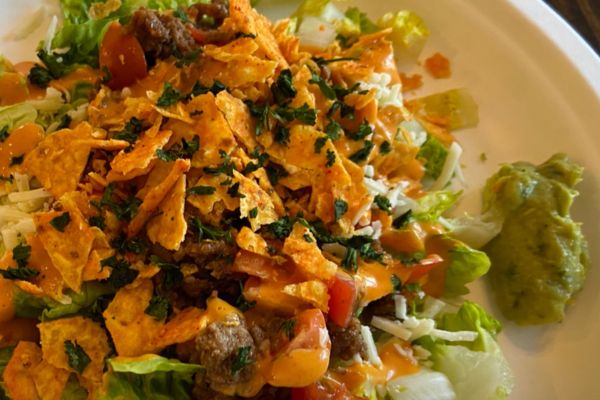 RV travel day recipes - make ahead taco salad