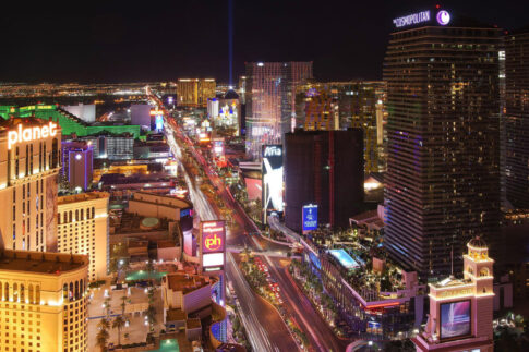 The Las Vegas Strip at night