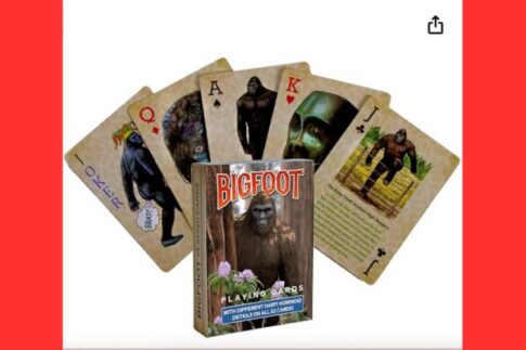 Bigfoot playing cards