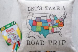 Road trip pillow sham