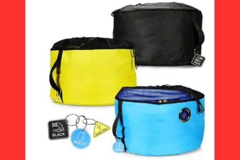 Hose and electrical storage bags for RV