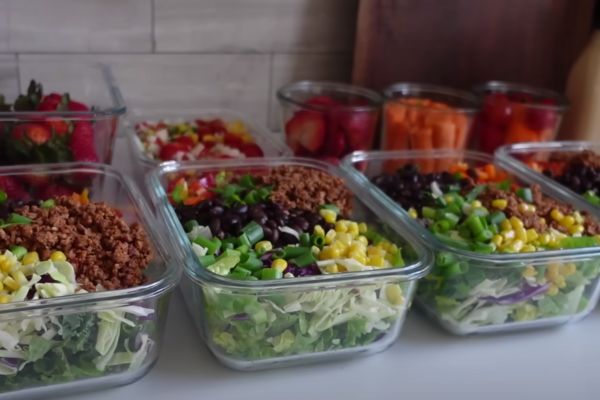 Meal prep salads