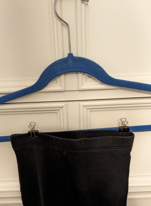 binder clip makes pant hanger