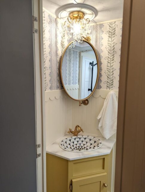 A French inspired bathroom on an RV renovation