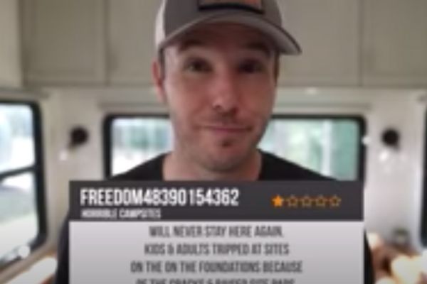 screen shot from 1 star RV resort reviews investigated