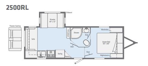 Winnebago Minnie 2500RL Floorplan