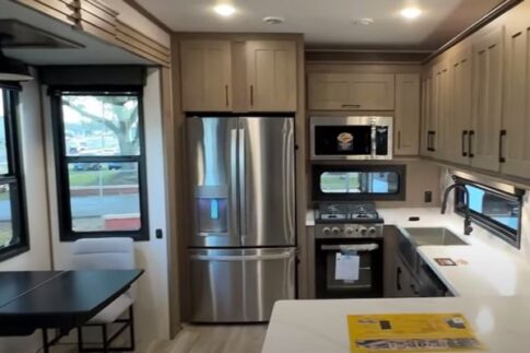 Interior of the 2024 Durango Gold G391RKF fifth wheel by KZ