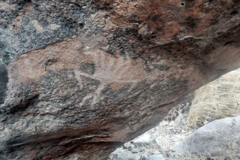 Petroglyph at City of Rocks state park, Faywood, NM