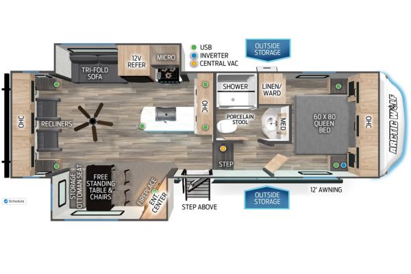 Arctic Wolf 272SGS fifth wheel floor plan