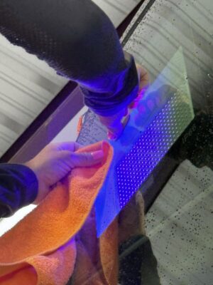 Cleaning off extra resin