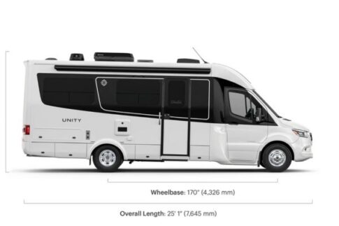 Leisure travel Unity class B motorhome on Mercedes chassis