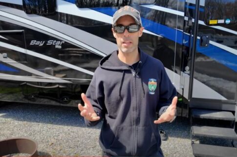 Izzy from Endless RVing sharing RV security tips and gear recommendations