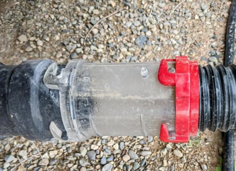 clear sewer connector photo by G. Marsh