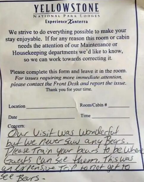 screenshot of posted complaint