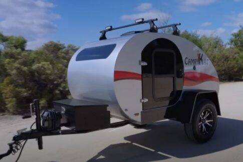 Camp Kat bare bone teardrop trailer