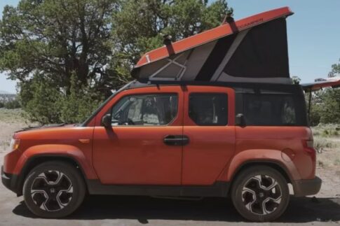 eCamper mounted on a Honda Element