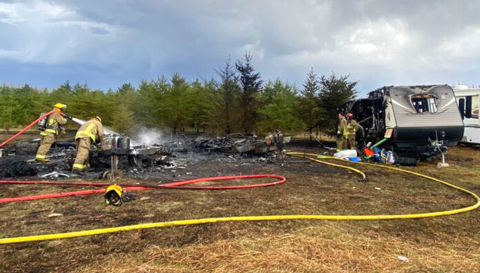My trailer was struck by lightning
