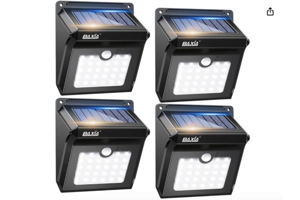 baxia solar powered security lights, part of how to rodent proof an RV