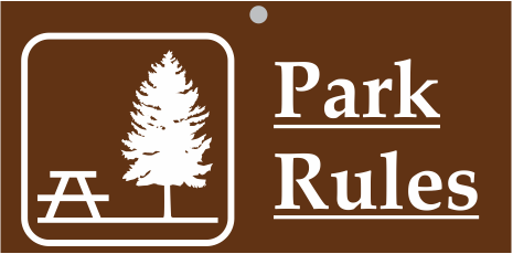 Park rules sign courtesy of Fundy National Park