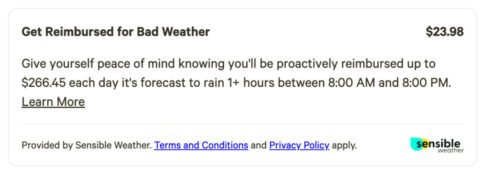 If rain spoils your trip, you can get a campground refund