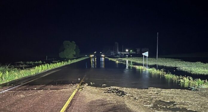 South Dakota flooded highway