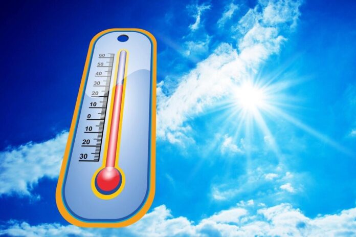 A thermometer shows a hot day. Hear these heat jokes to numb the pain.