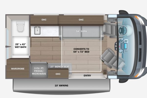 Jayco Comet Class B motorhome flor plan