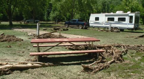 Flooding damage at the Red Barn Campground