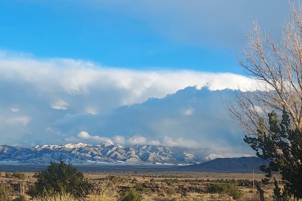 The view looking towards Carizozo from the Valley of Fires National Recreation Area