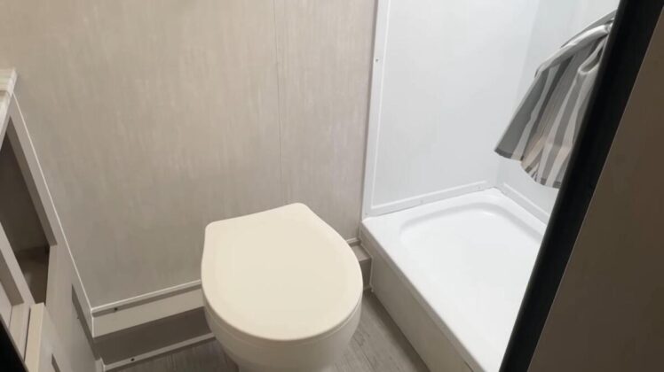 an RV shower