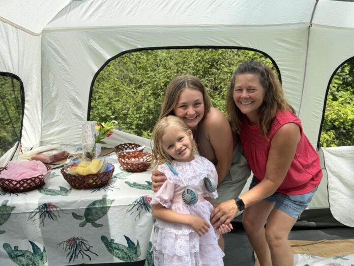 This family threw their daughter a campground birthday party