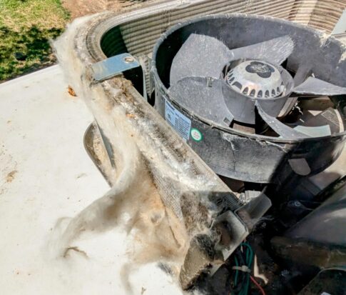 Cotton seeds clogged RV's A/C