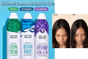 Not Your Mothers dry shampoo before and after use photo