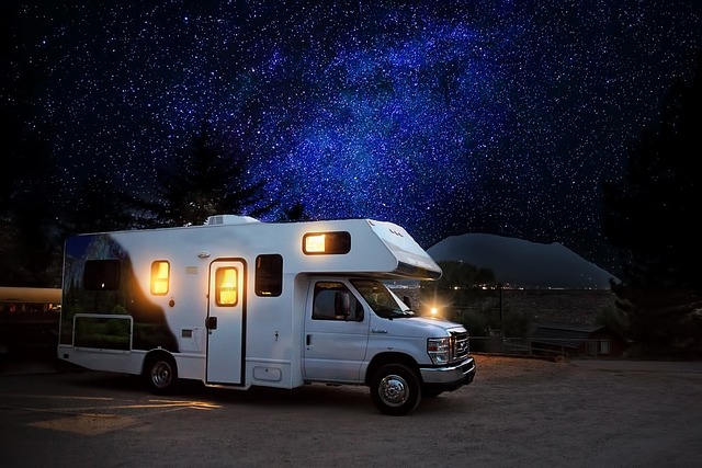 RV at night Photo: JillWellington on Pixabay